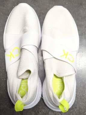 Calvin Klein White Slip-On Sneakers